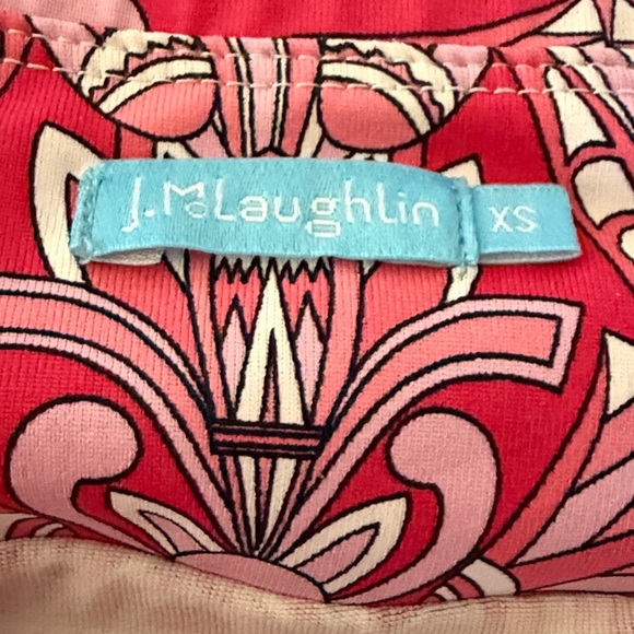 J. McLaughlin Nicola Pink/Purple Asymmetrical Paisley Print Stretchy Skirt XS - Picture 2 of 11